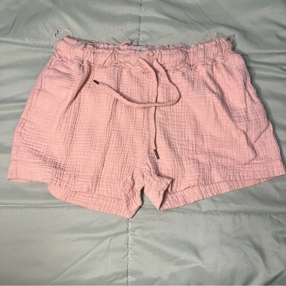 Indigo Rein Medium 100% Cotton Pink Distressed Drawstring Boxer Shorts